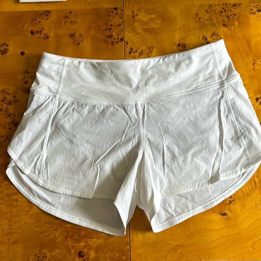 Lululemon white shorts. Size 6 long.